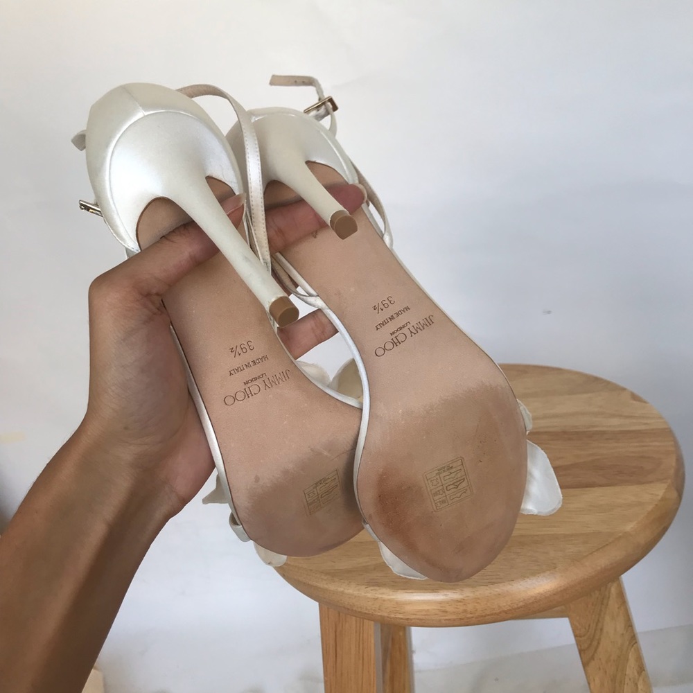 JIMMY CHOO AURELIA SATIN SANDALS - Picture 6 of 6